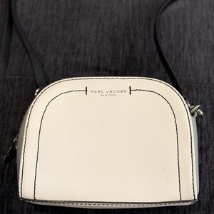 Marc Jacobs Saffiano White and Grey Crossbody Bag